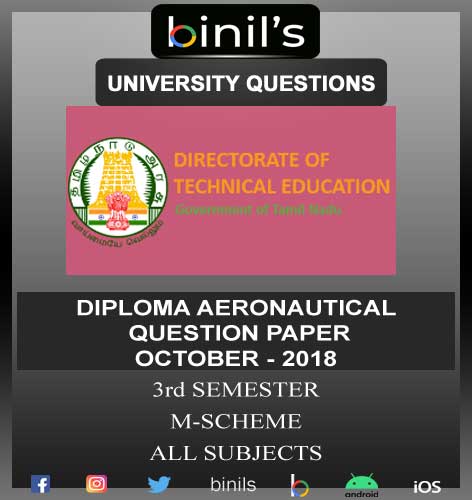 DOTE University Diploma 3rd Sem Question Papers Aeronautical Oct18