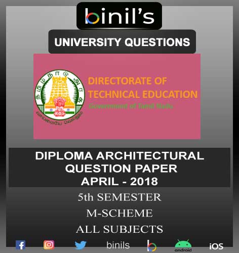 DOTE University Architectural Diploma 5th Sem Question Papers