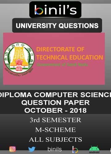 Diploma Question Paper for computer science 3rd sem pdf