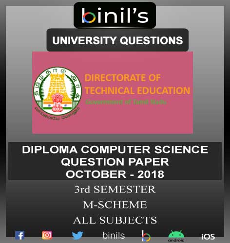 Diploma Question Paper for computer science 3rd sem pdf