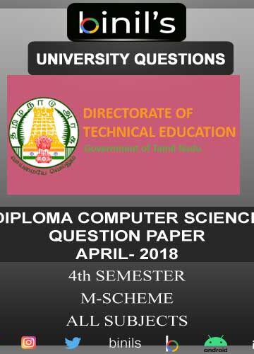 DOTE University Diploma 4th Sem Question Papers for Computer Science