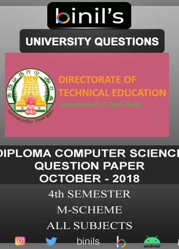 DOTE University Diploma 4th Sem Question Papers for Computer Science