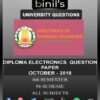 DOTE University Diploma 6th Sem Question Papers for electronics Oct-18