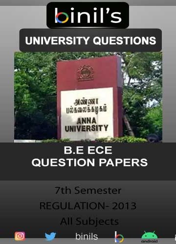 Anna University Previous Year Questions for ECE Regulation- 2013