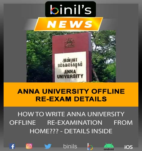 Anna University Nov/Dec offline re-examination details