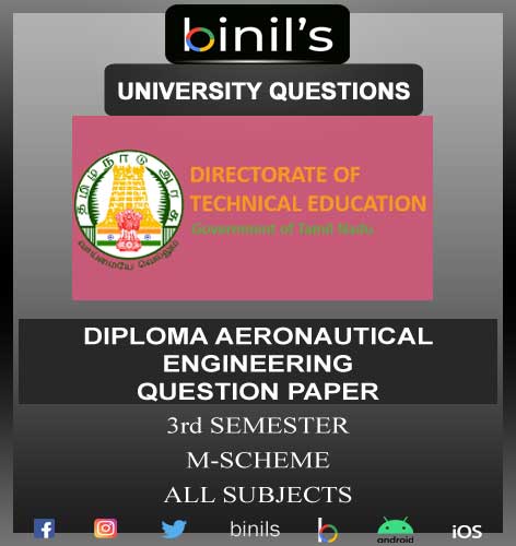 DOTE University Diploma Aeronautical engineering question paper 3rd sem