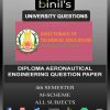 DOTE University Diploma Aeronautical engineering question papers 4th