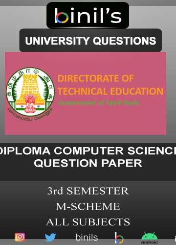 DOTE University Diploma Computer Science 3rd Sem question paper