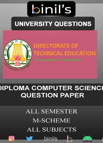 DOTE University Diploma CSE Question Papers All Semester M-Scheme