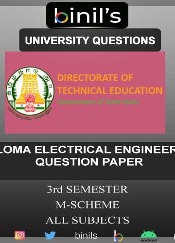 DOTE University Diploma Electrical engineering question papers 3rd sem