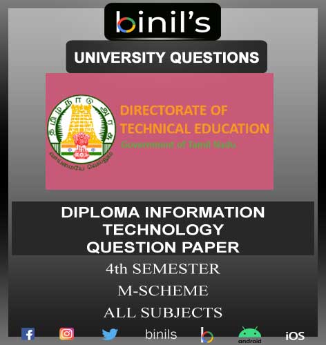 DOTE University Diploma in information technology question papers