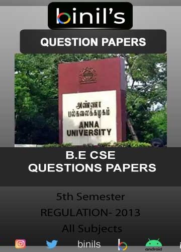 Anna University CSE Question Papers 5th Semester Regulation-2013