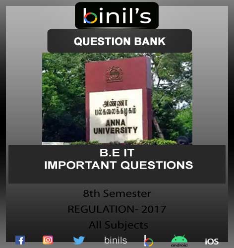 IT 8th Semester Anna University Important Question