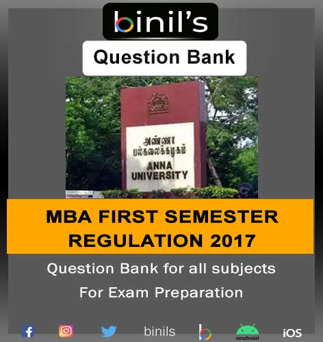 Anna University 1st Sem MBA Question Bank Reg-2017