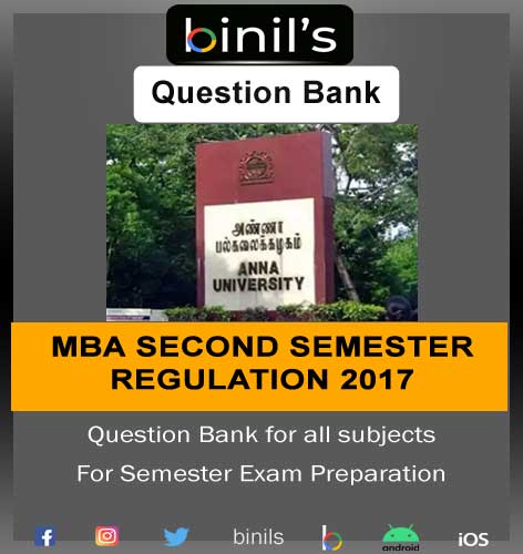 Anna University MBA 2nd sem Question Bank reg-17