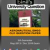 Anna University B.E Aeronautical Engineering Exam Questions Reg-13 V Semester Dec-19.