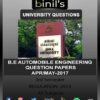 Automobile Engineering Question Papers 3rd Sem Apr/May 2017