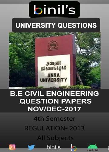 Civil Previous Question Paper 4th Semester Nov/Dec 2017 Reg-2013