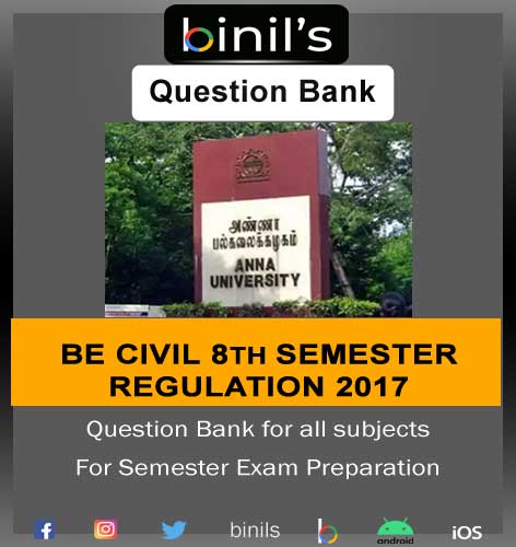 Anna university BE 8th sem Question bank reg-17