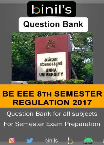 Anna university BE 8th sem question bank reg-17