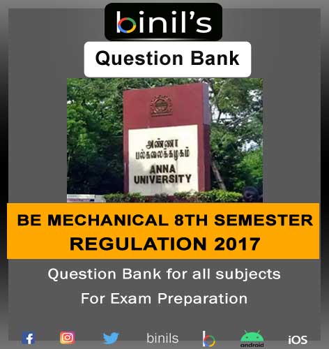 mechanical question bank 8th sem reg-2017