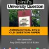 Anna University Reg-2013 B.E 6th Sem Aeronautical Engineering question paper April 2018