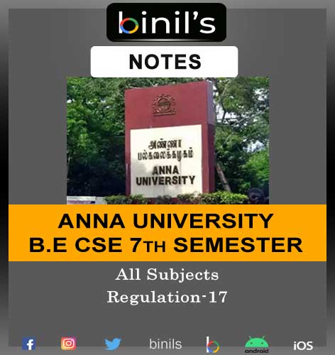 Anna University CSE Notes 7th Sem