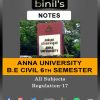 Anna University Civil 6th Sem Notes