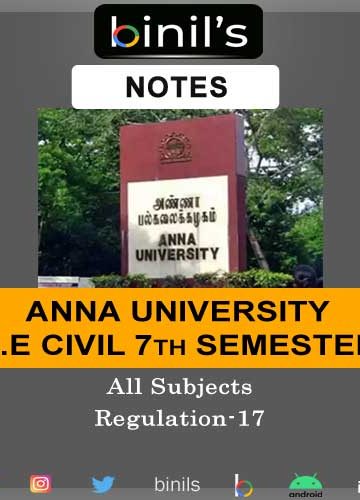 Anna University Civil 7th Sem Notes