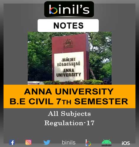 Anna University Civil 7th Sem Notes