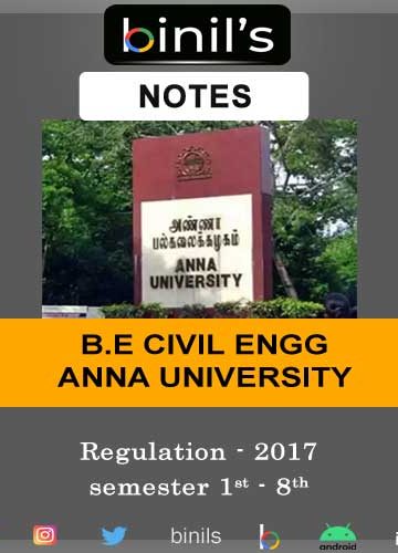 Anna University Civil Engineering Notes