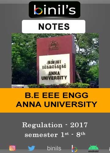 Anna University EEE Notes Regulation 2017