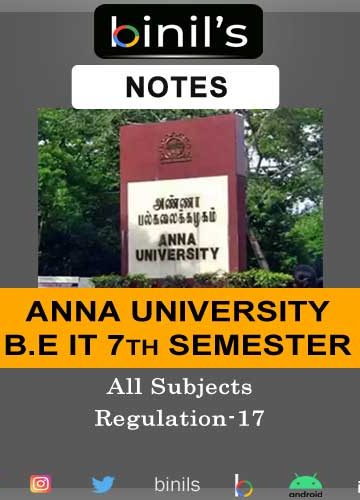 Anna University IT Notes 7th Semester