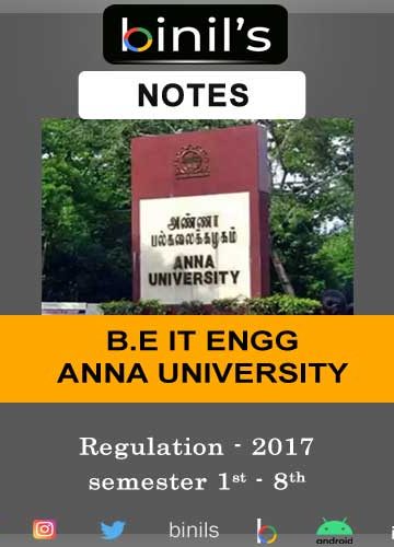 Anna University IT Notes Regulation 2017