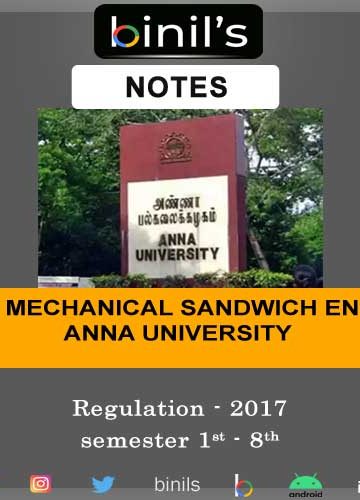 Anna University Mechanical Sandwich Notes