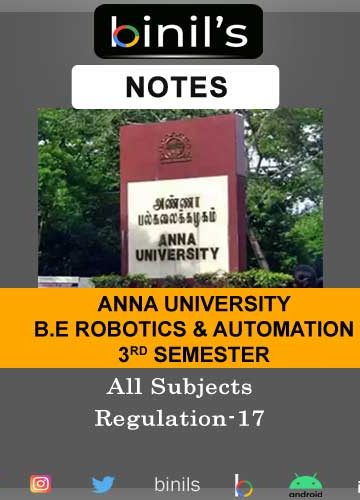 Anna University 3rd Sem Robotics and Automation Notes