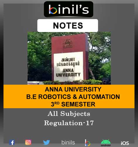 Anna University 3rd Sem Robotics and Automation Notes