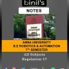 Anna University 7th Sem Robotics and Automation Notes