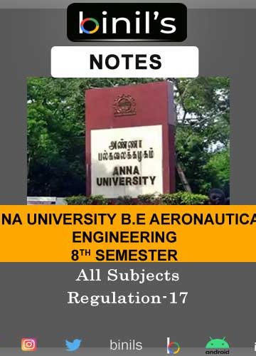 Anna University 8th Sem Aeronautical Notes