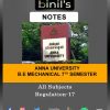 Anna University BE 7th Sem Mechanical Notes