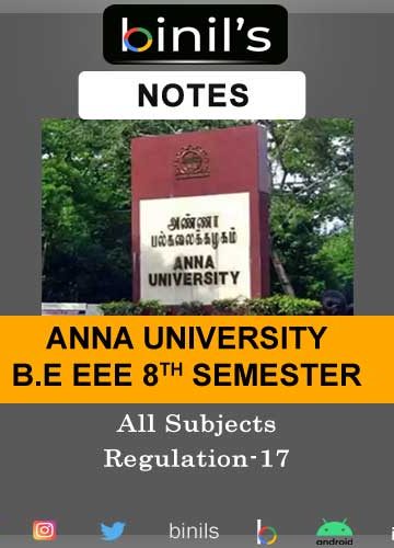 Anna University EEE 8th Sem Notes