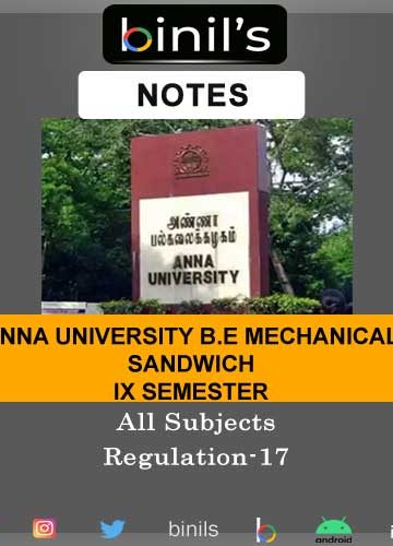 Anna University Mech Sandwich IX Sem Notes