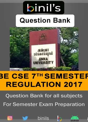 Question Bank for 7th Sem CSE