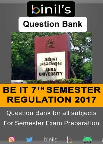 Anna University Question Bank for 7th Sem IT