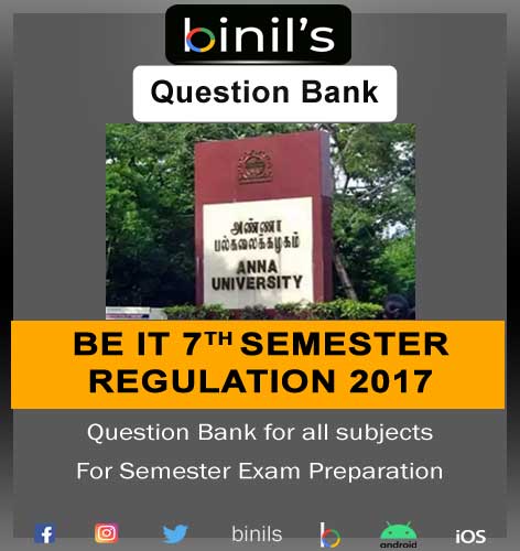 Anna University Question Bank for 7th Sem IT