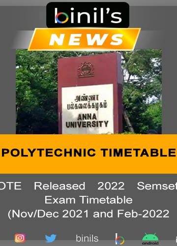 polytechnic timetable released