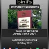 Anna University April 2021 Reg-2017 Automobile 3rd Sem Question paper Download