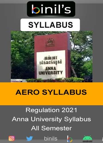 Anna University Reg 2021 aeronautical Syllabus