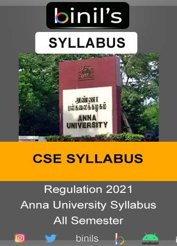 anna university CSE 2021 syllabus