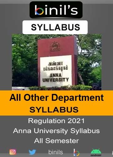 anna university Reg 2021 other department syllabus